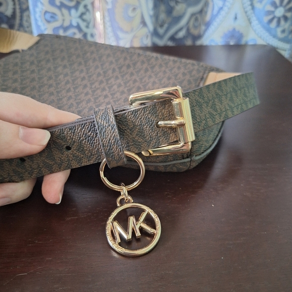 Michael Kors Gold and Brown Belt Bag main image 4